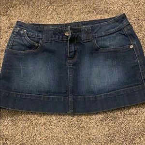 Denim mini skirt